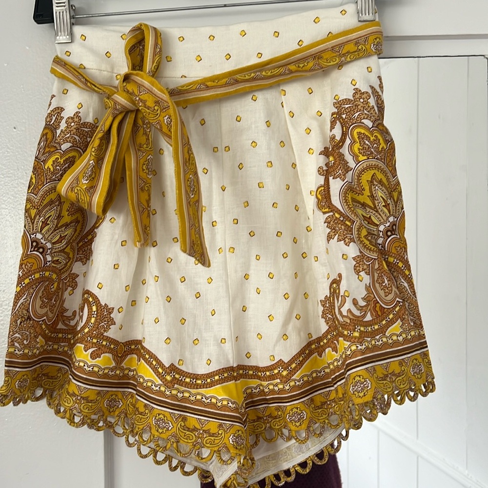 Zimmermann w tags never worn white shorts with bow
